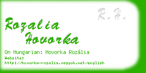 rozalia hovorka business card