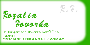 rozalia hovorka business card